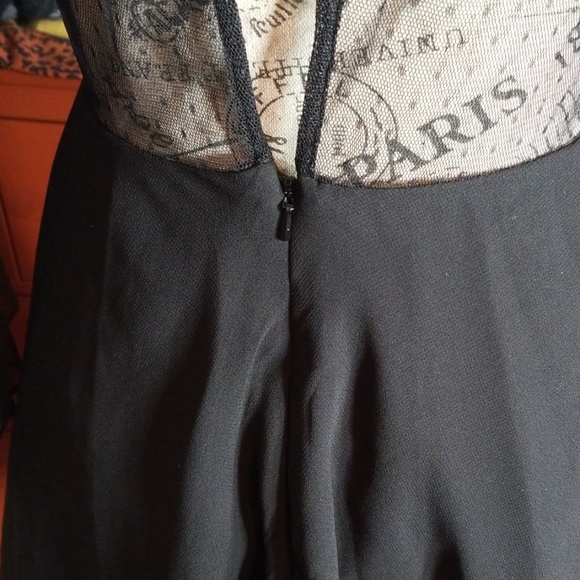 Asos Black Sequin Embellished Lace Dress - Picture 7 of 8